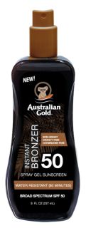 AUSTRALIAN GOLD Gold SPF50 Spray Gel Bronzer saules aizsargsprejs, 237 ml
